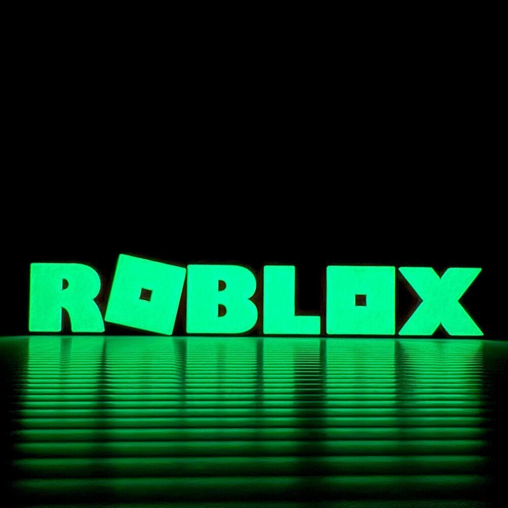 Glow in the Dark Roblox Style Nameplate – Red 3D Printed Sign Gamer Room Decor